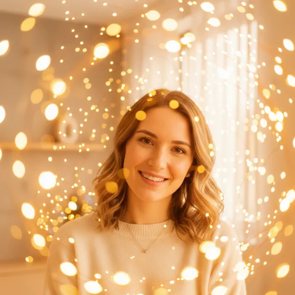 Christmas Lights Portrait